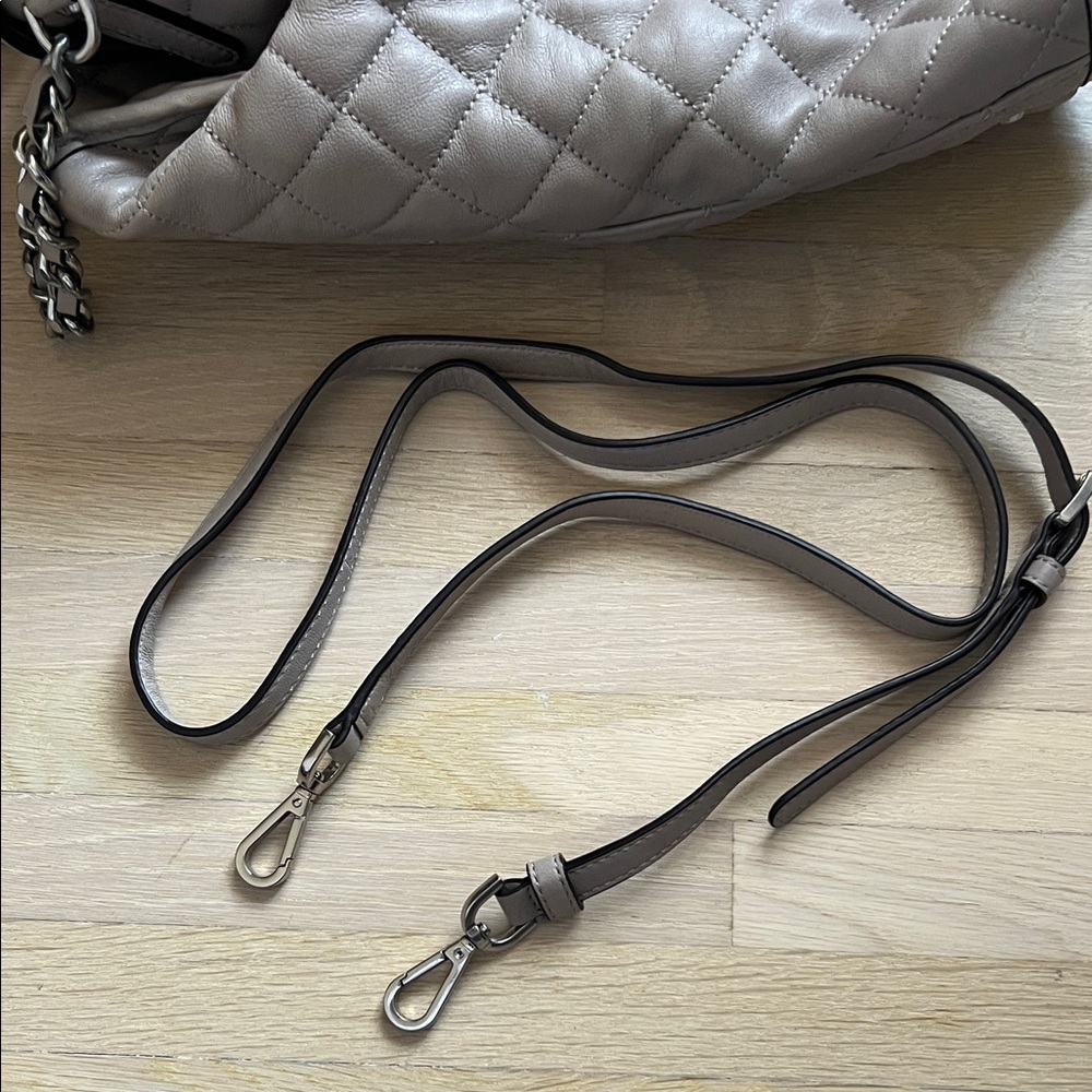 Michael Kors Quilted Shoulder Bag in Taupe Leather - Picture 9 of 9